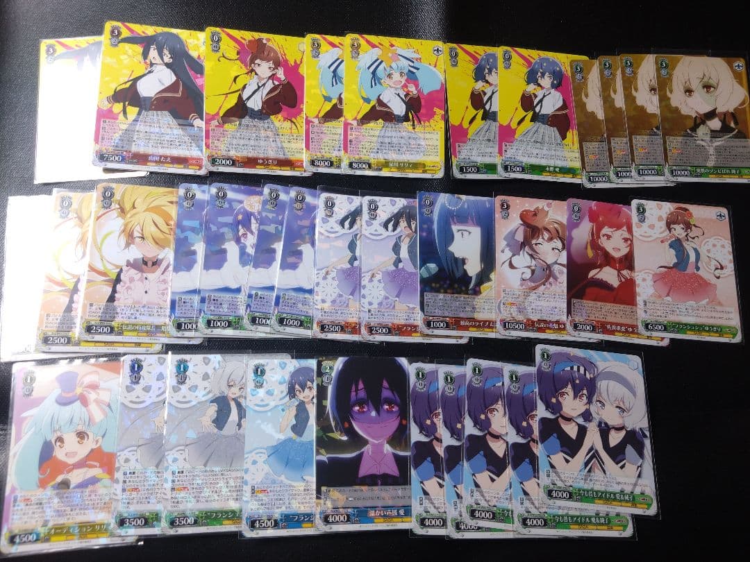 ヴァイスシュヴァルツ 引退品 ゾンビランドサガ デッキ3個+TD2個とパーツ