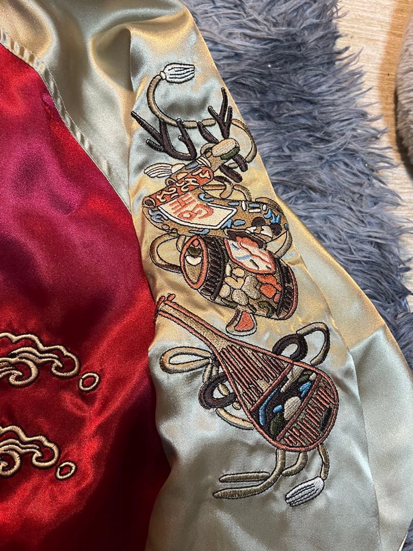 スペシャルNouveau Brillant Homme スカジャン 七福神刺繍