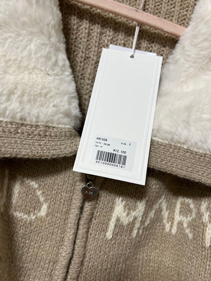 Mary logo zip tops ANDMARY ニット