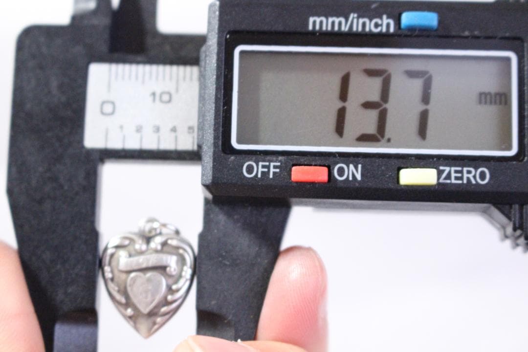 40s　スウィートハートジュエリー　パフィハート　シルバー　ハート　ILOVEU