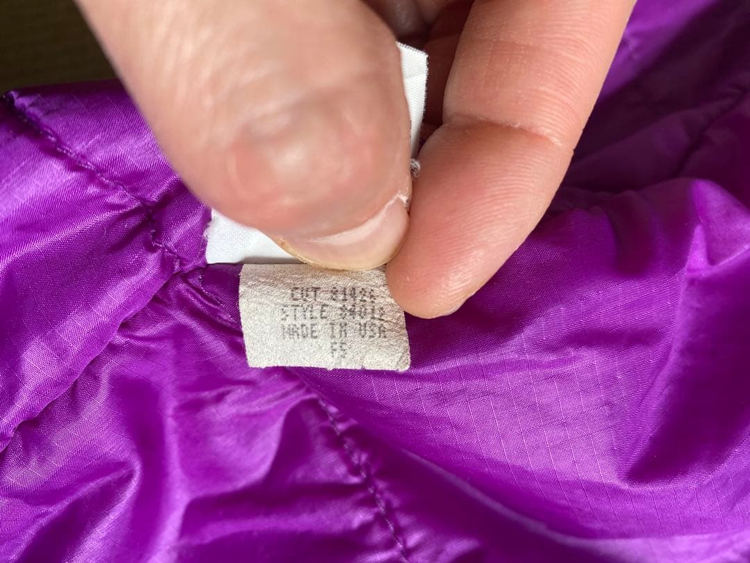 ヨシヒサ　patagonia　95年　パフボール・ベスト　ブライトパープル