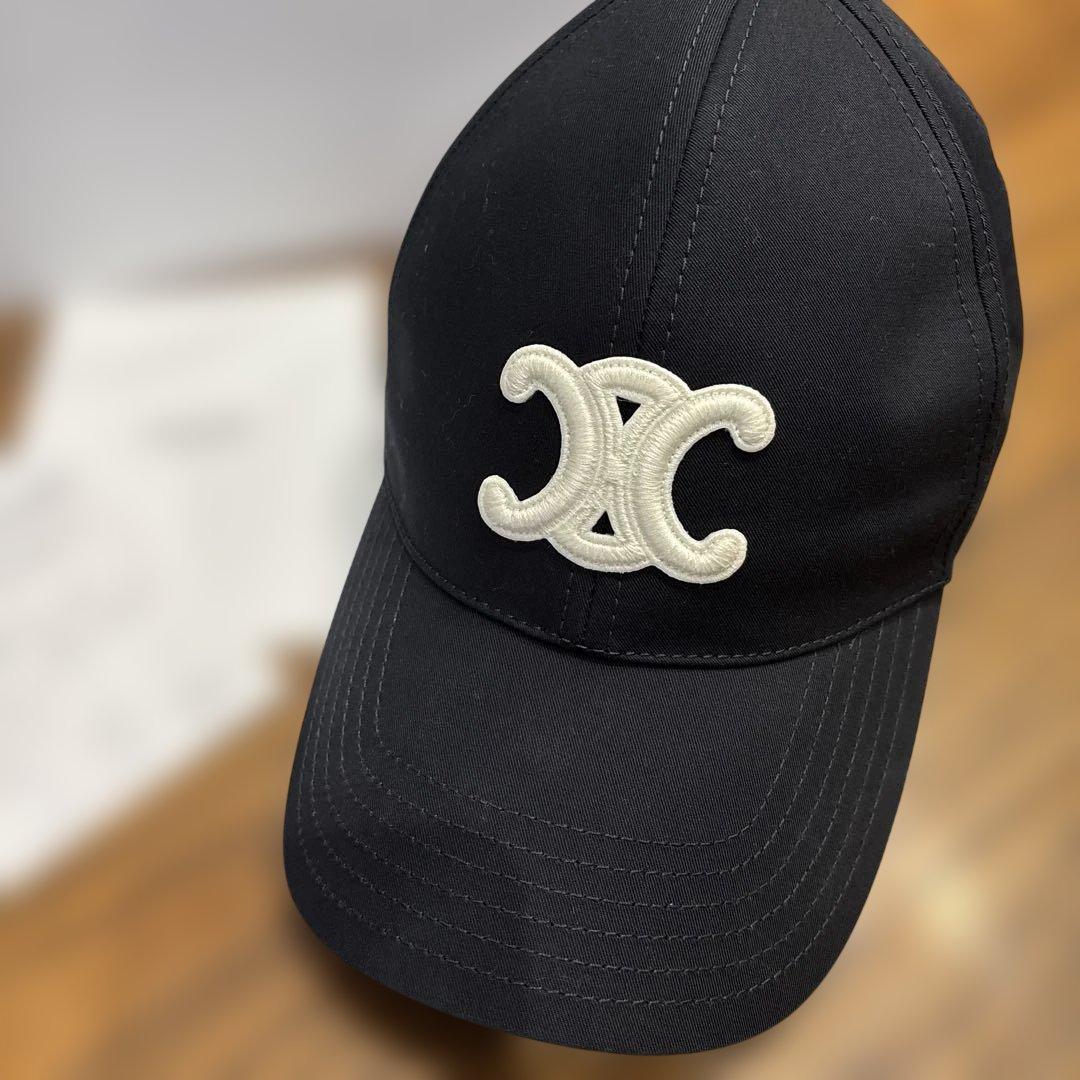 セリーヌ　キャップ　Ｌサイズ　黒