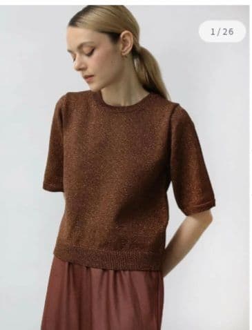 aga made in KOFU ハーフスリーブラメニットPO　ヤマダヤ