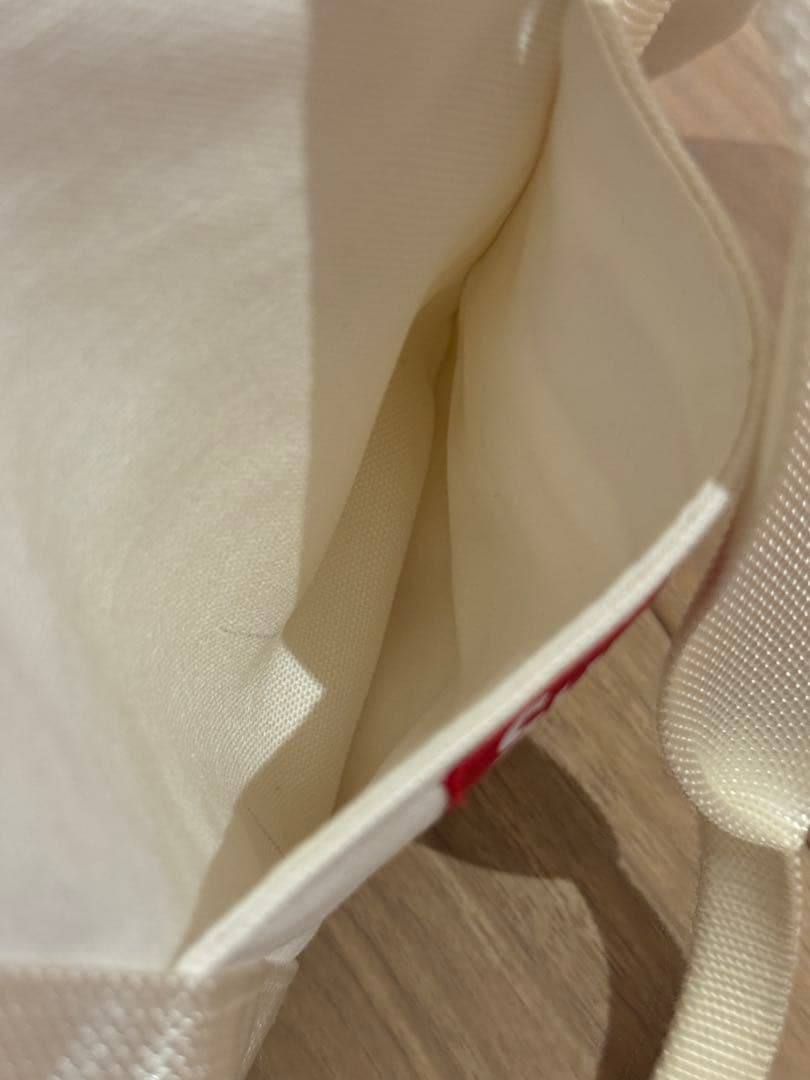 Supreme ホワイト トートバッグキャンバス　ボックスロゴ 正規品