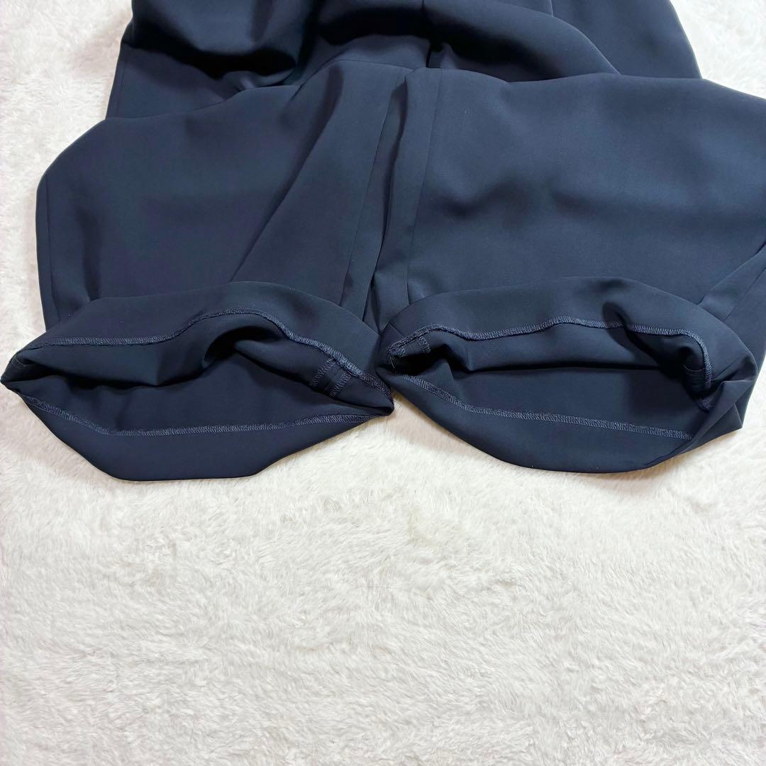 極美品 コムサイズム パンツスーツ カラーレスジャケット ネイビー 11