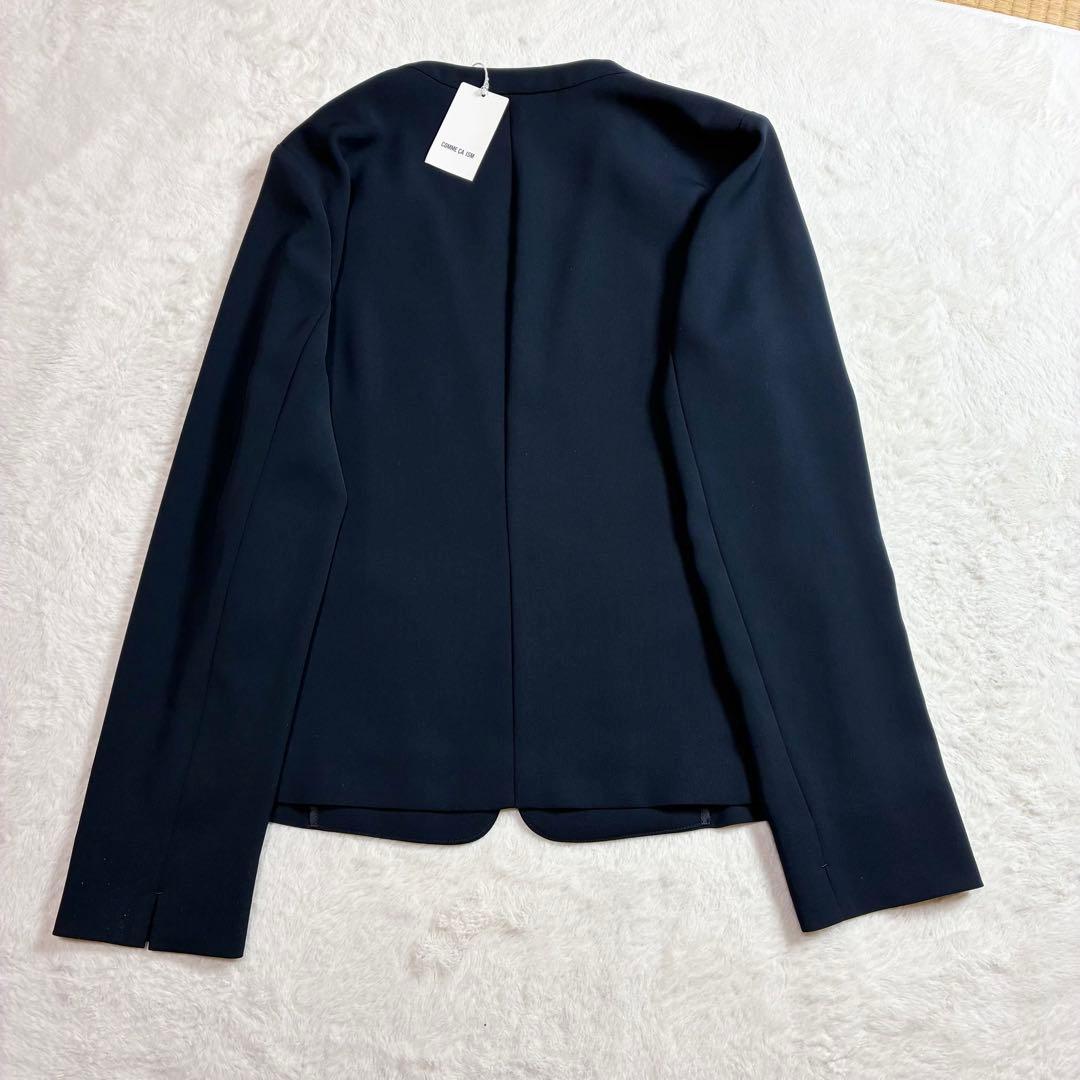 極美品 コムサイズム パンツスーツ カラーレスジャケット ネイビー 11