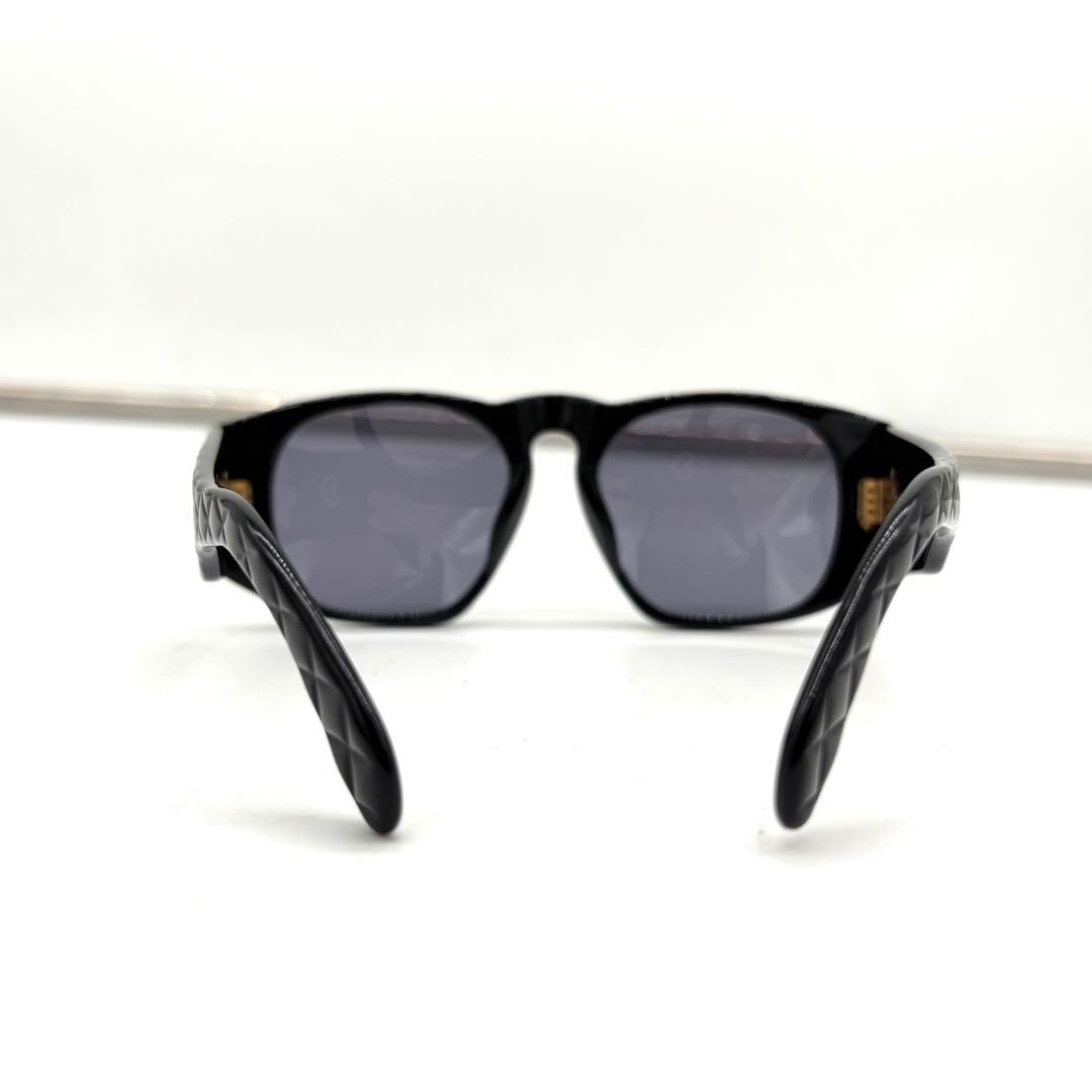 CHANEL シャネル サングラス ブラック 黒 ゴールド金具 キルティング