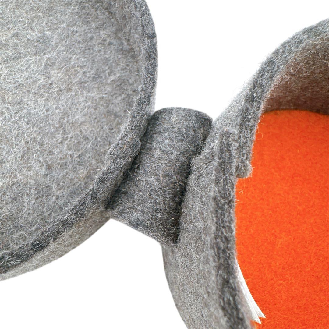 未使用級◇エルメス シュガーボックス ポーチ フェルト グレー 小物入れ