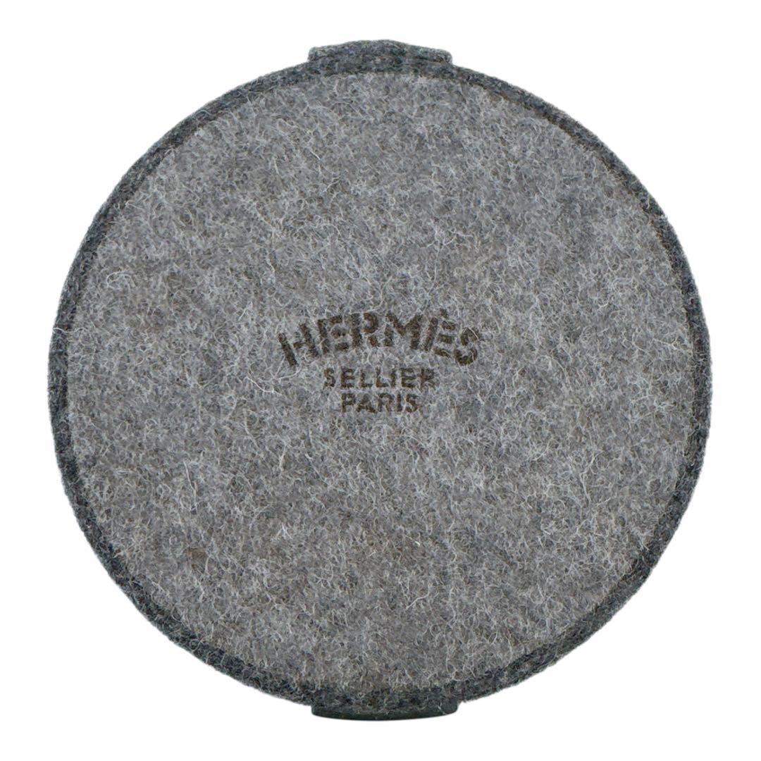 未使用級◇エルメス シュガーボックス ポーチ フェルト グレー 小物入れ