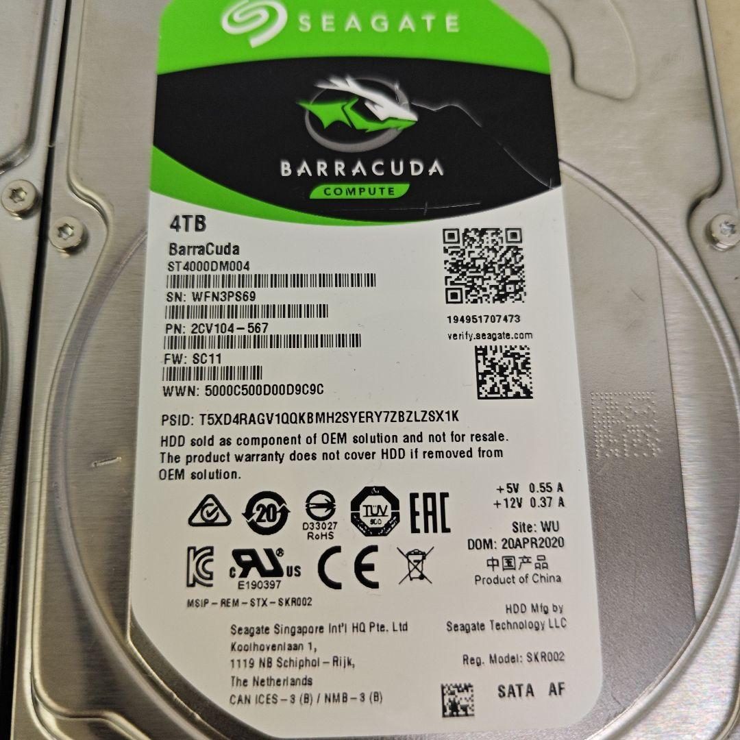 Seagate Barracuda 4TB 内蔵型HDD 7個セット