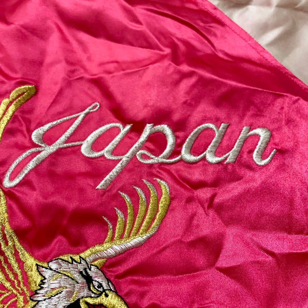 美品　ヴィンテージ　X.M. ORIGINAL ピンク スカジャン 鷹　龍　刺繍