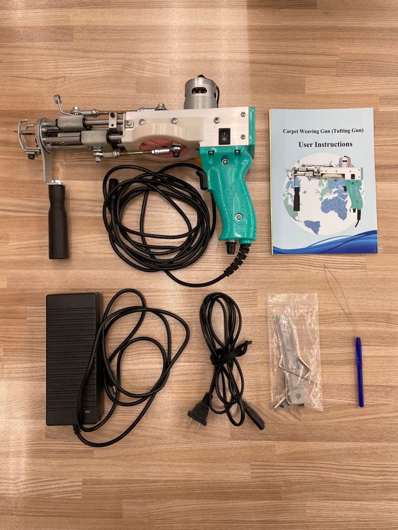 中古 タフティングガン AK-1 カットパイル ライトグリーン