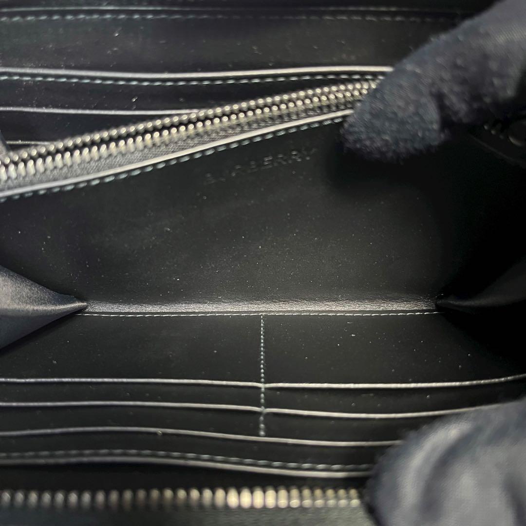 レア✨バーバリー 長財布 ラウンドファスナー チャコール スモークドチェック 黒