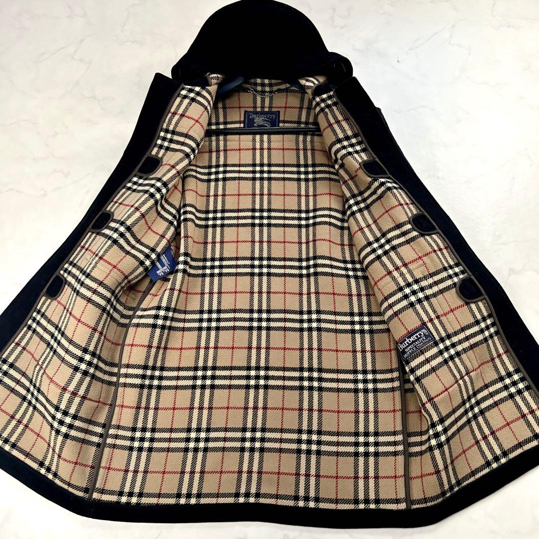 英国製 Burberrys’ ヴィンテージ ダッフルコート ノバチェック 黒