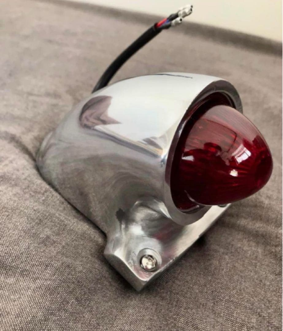 専用ビンテージオールドスパルト復刻 12V ガラスレンズ テールランプ アルミ