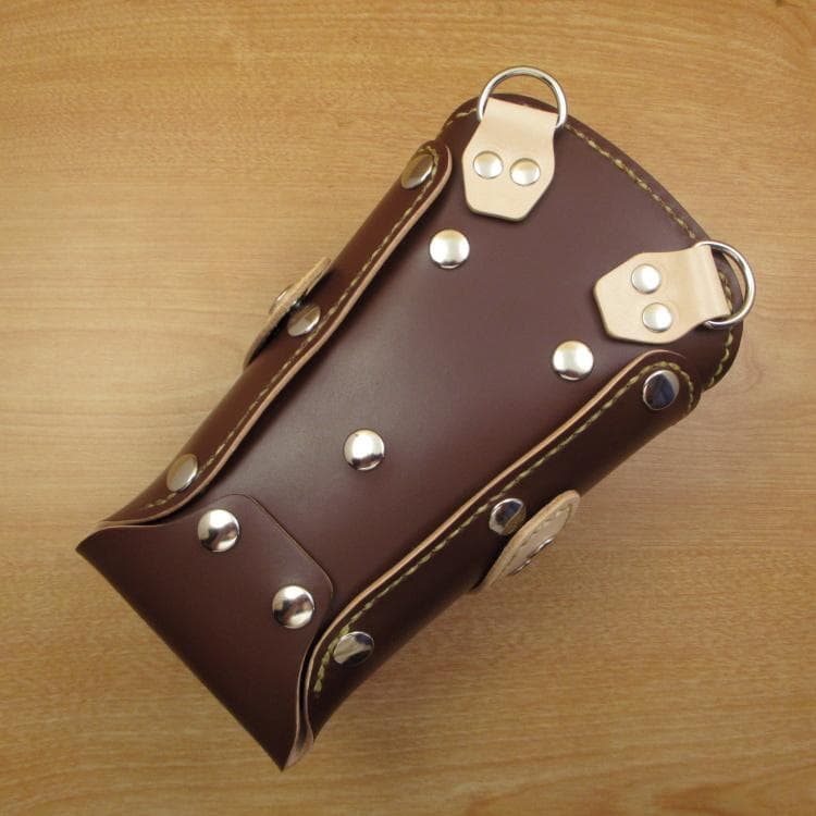 ブラウン＆ナチュラル　６丁差し　本革シザーケース　SCA-45/CBA