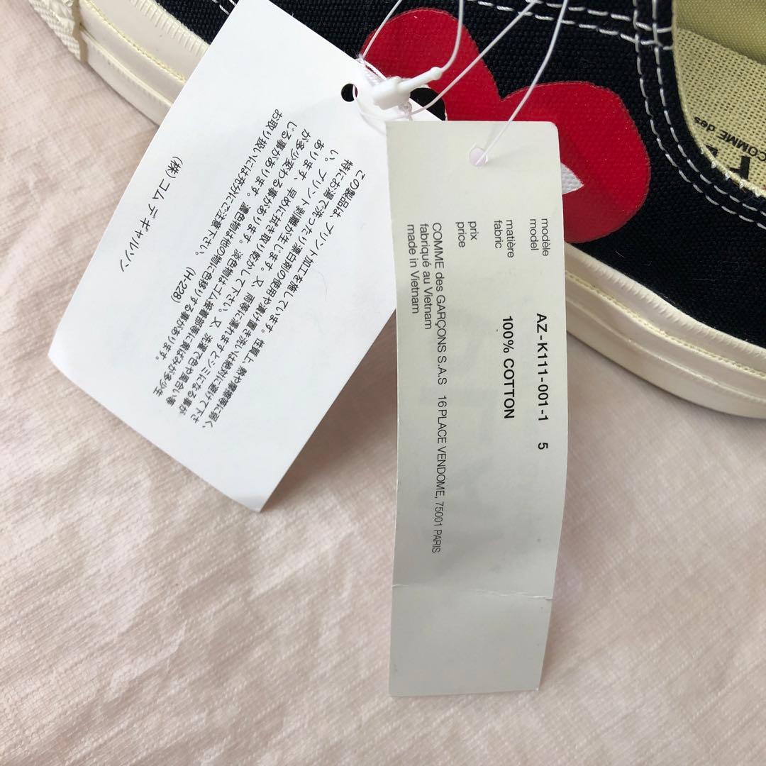 新品未使用PLAYCOMMEdesGARCONSconversコラボスニーカー