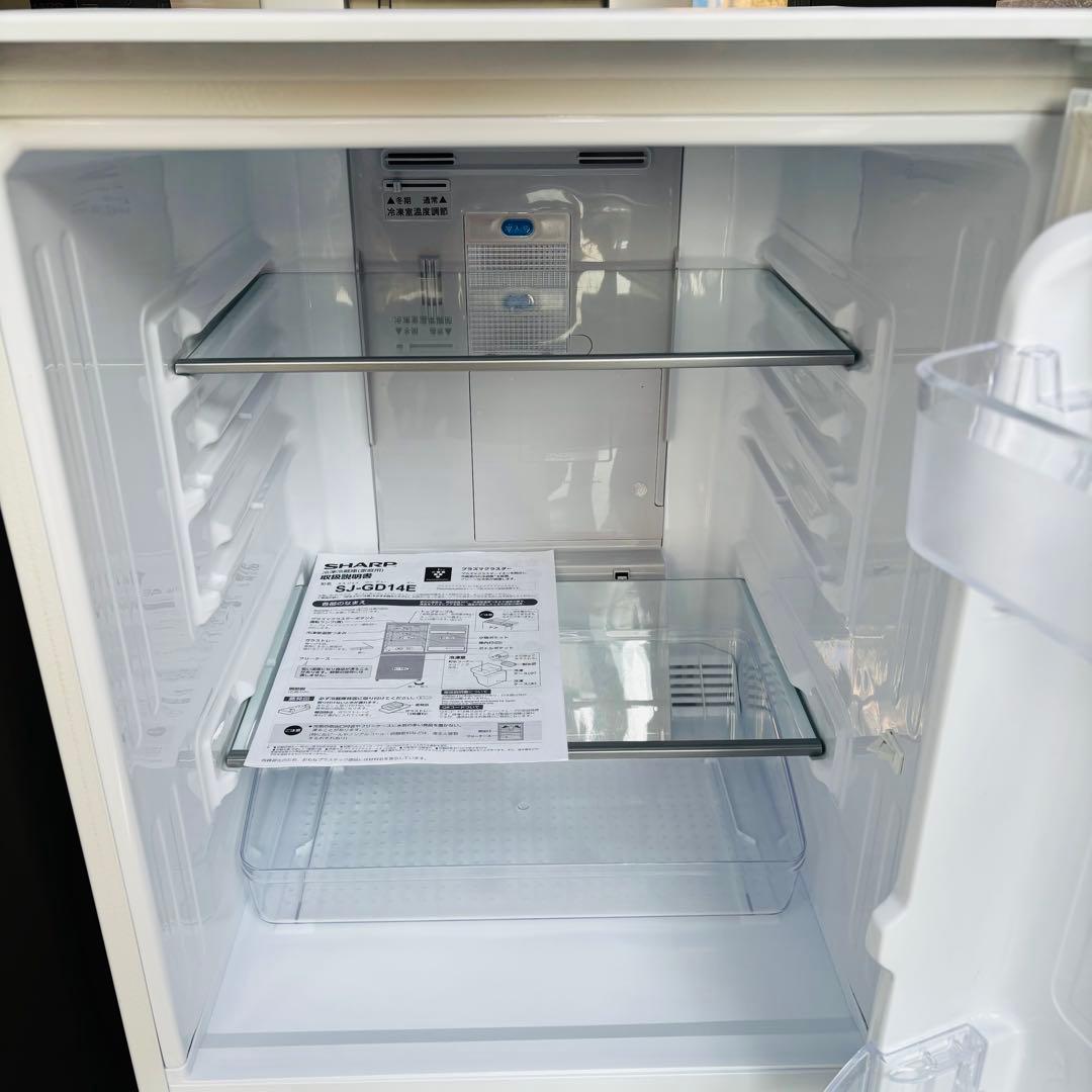 SHARP 137L 冷凍冷蔵庫 SJ-GD14E-W◇2019年製