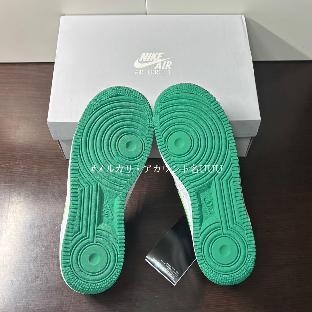 【新品25cm】NIKE｜エアフォース１GS｜ホワイト/グリーン