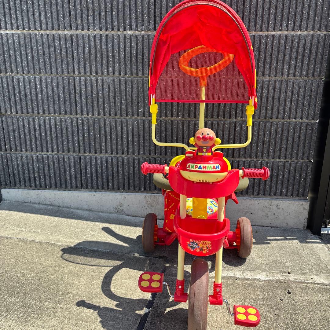 アンパンマン 三輪車 日よけ付き