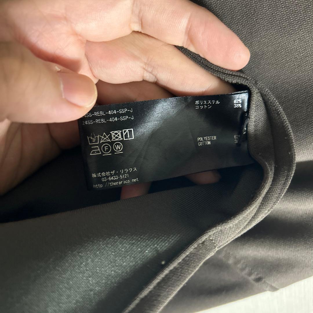 【未使用】ザリラクス　ノーカラーサイドジップシャツ48 ブラウン