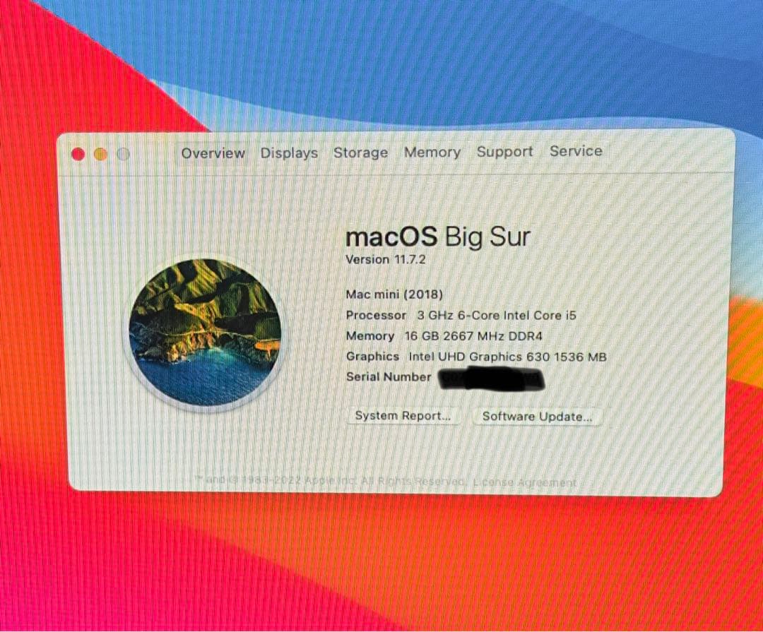 Macデスクトップ Mac mini i5 16GB 256GB flash drive 2018