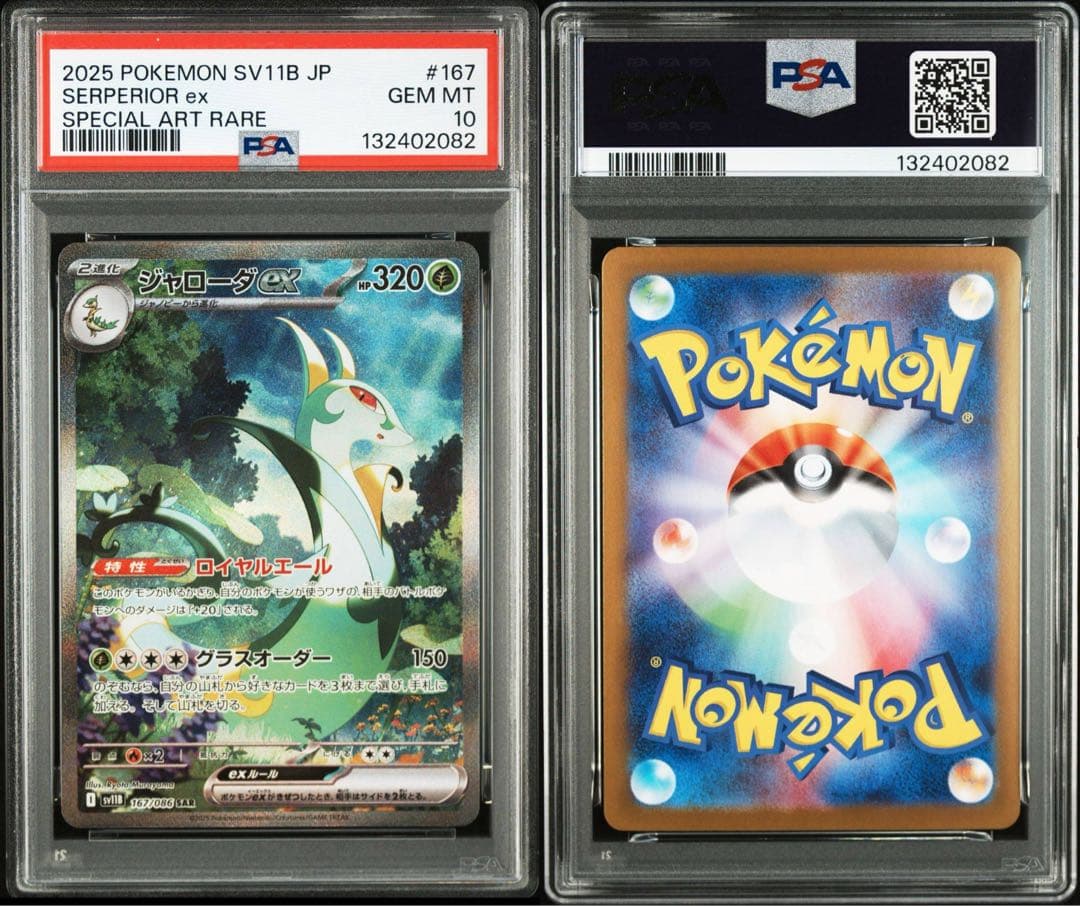 【PSA10】ポケモンカード　ジャローダex SAR ツタージャ　ジャノビー