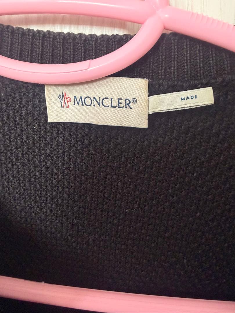 MONCLER ブラック ダウンカーディガン　カーディガン【訳あり】