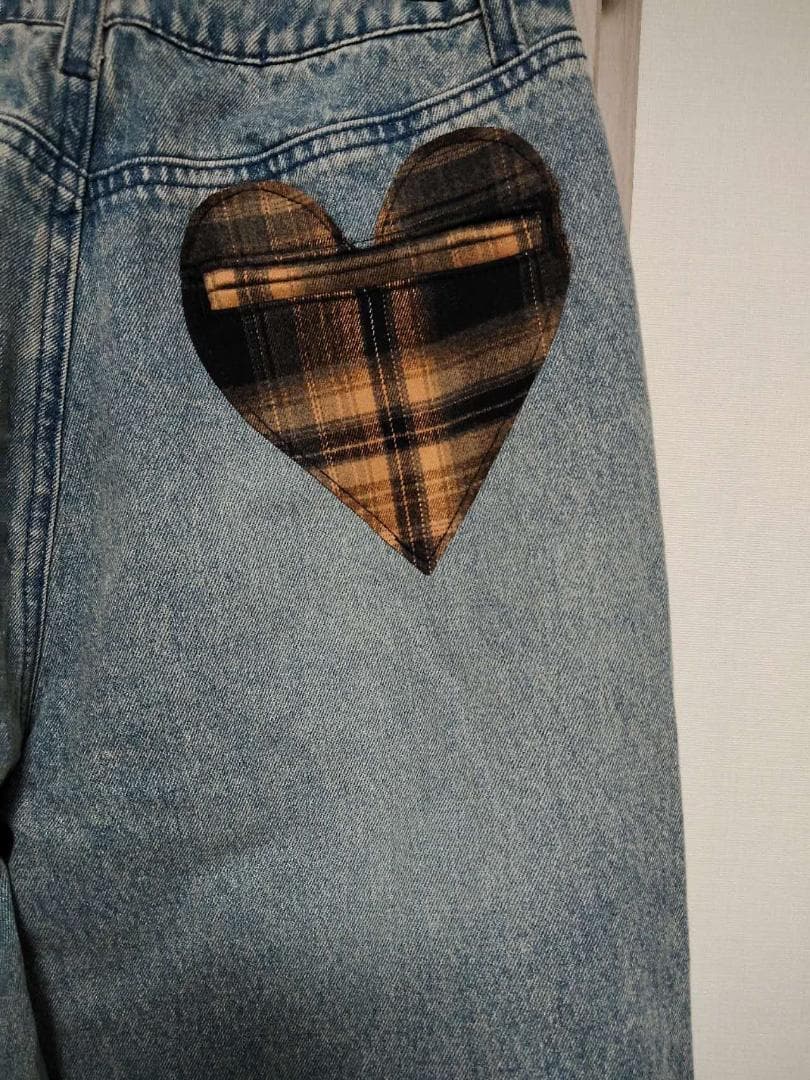 ダーリッチ DARICH　ランダムハートパッチワークデニムパンツ