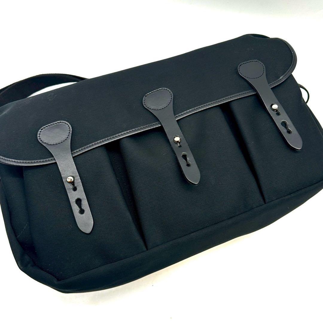 【未使用級】ビリンガム スタジオサッチェル 3ポケット ショルダーバッグ 黒