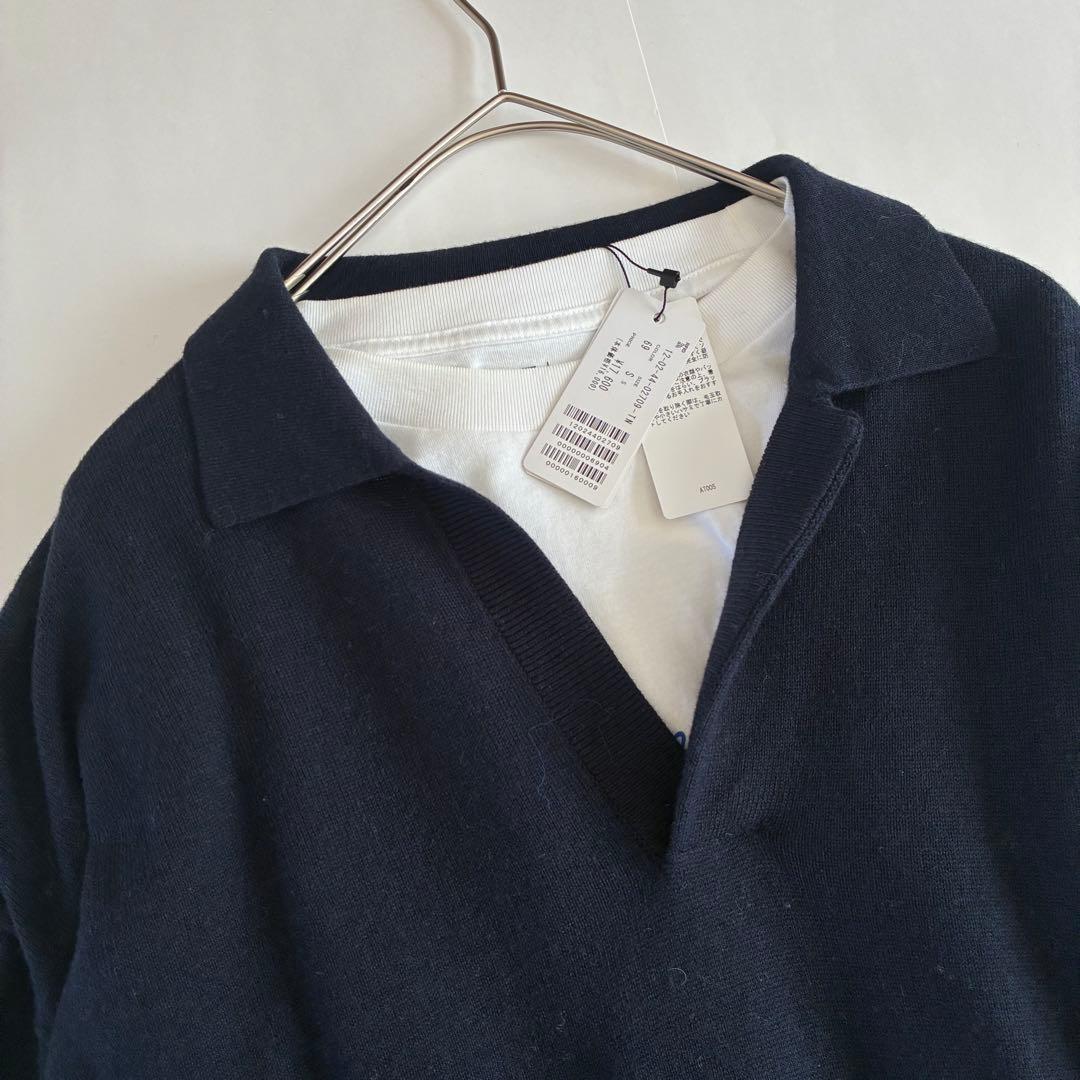 タグ付き新品　マカフィー　ニット　コットンウール ポロプルオーバー
