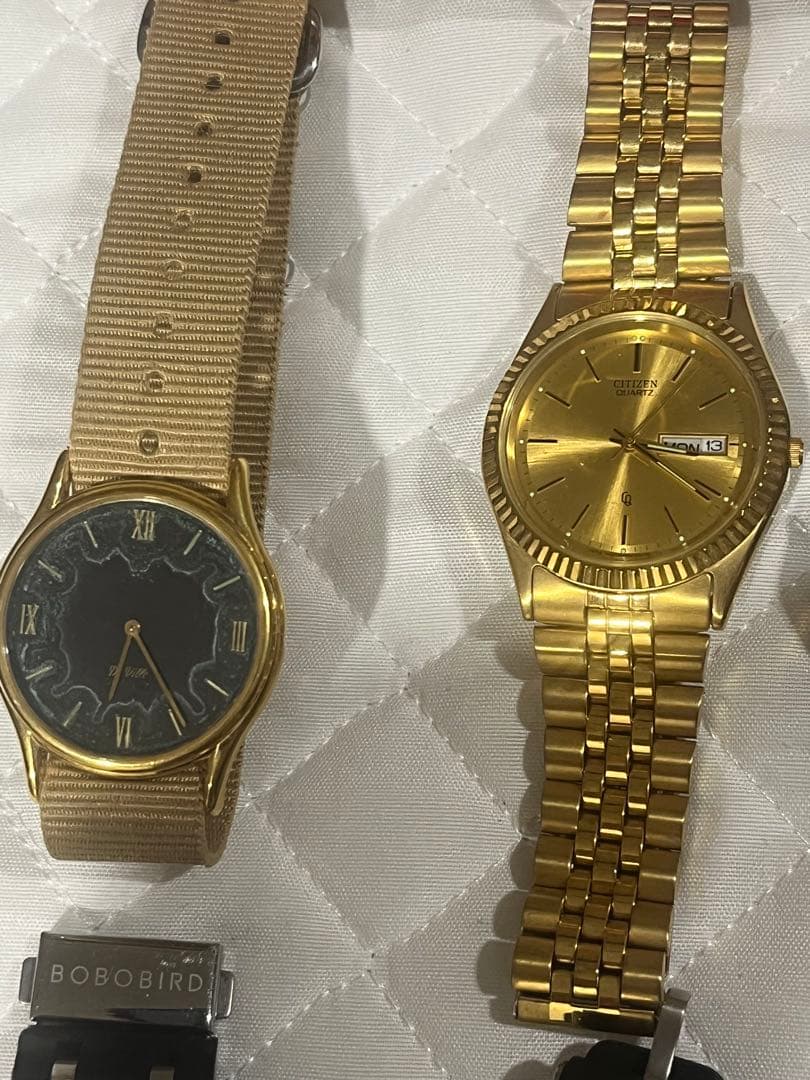 Omega 2個citizen &seiko 箱とストラップ付属。腕時計