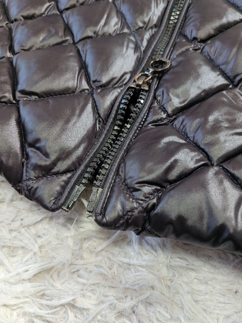 未使用級タトラス パルマ ダウンコート ロング丈 キルティング ベルト 黒 XL