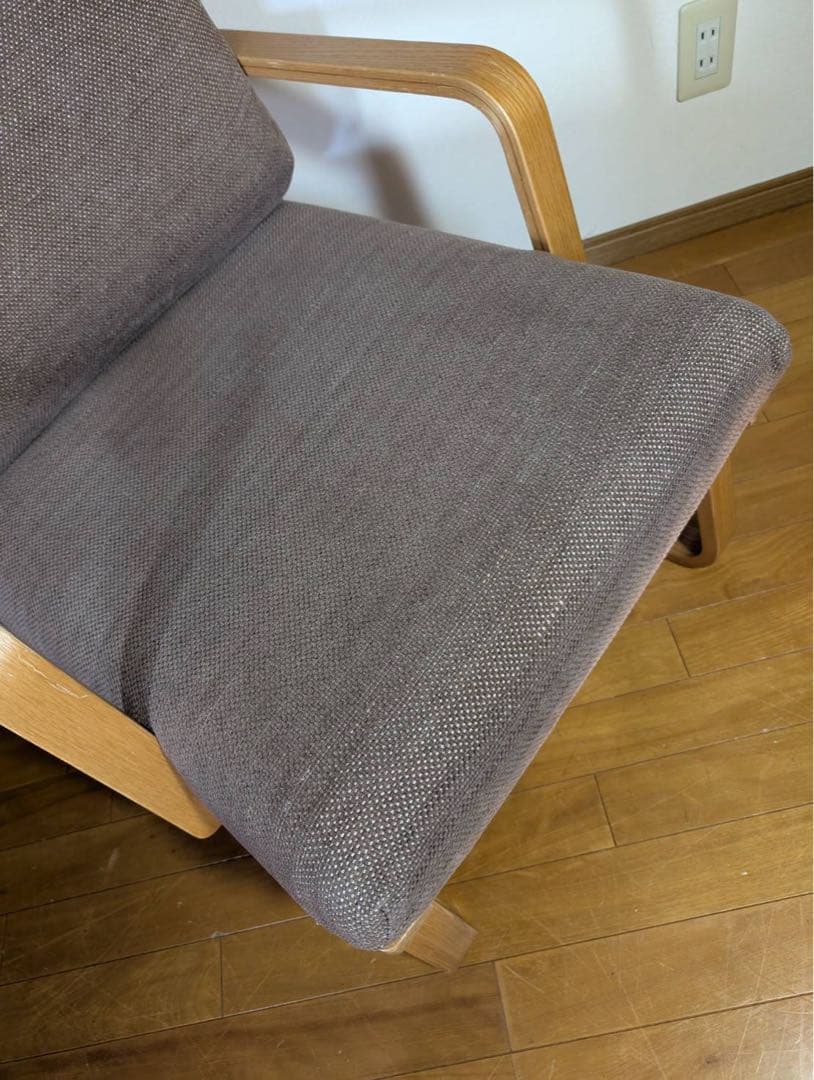 ■送料込■無印良品リビングでもダイニングでもつかえるソファチェア アームイス