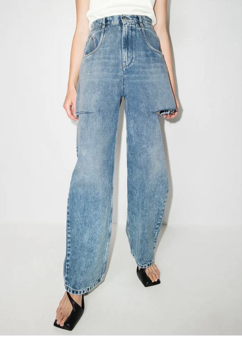 【新品】メゾンマルジェラ5ポケット カットアウト デニムパンツ【指原莉乃着用】