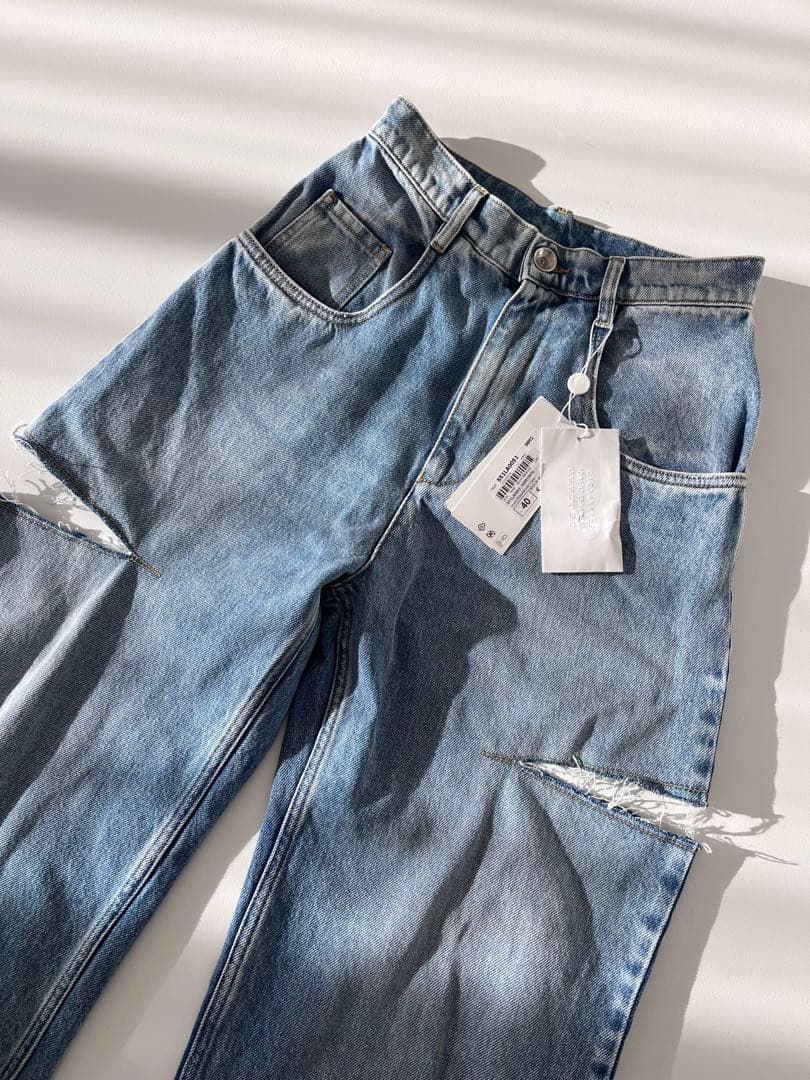 【新品】メゾンマルジェラ5ポケット カットアウト デニムパンツ【指原莉乃着用】