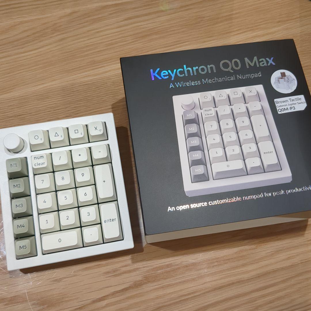 Keychron Q0 Max ワイヤレスメカニカルテンキー　茶軸