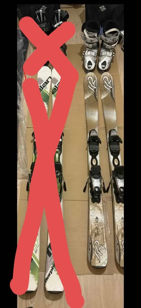 K2スキー + Atomicブーツ 2点セット + ストック付き