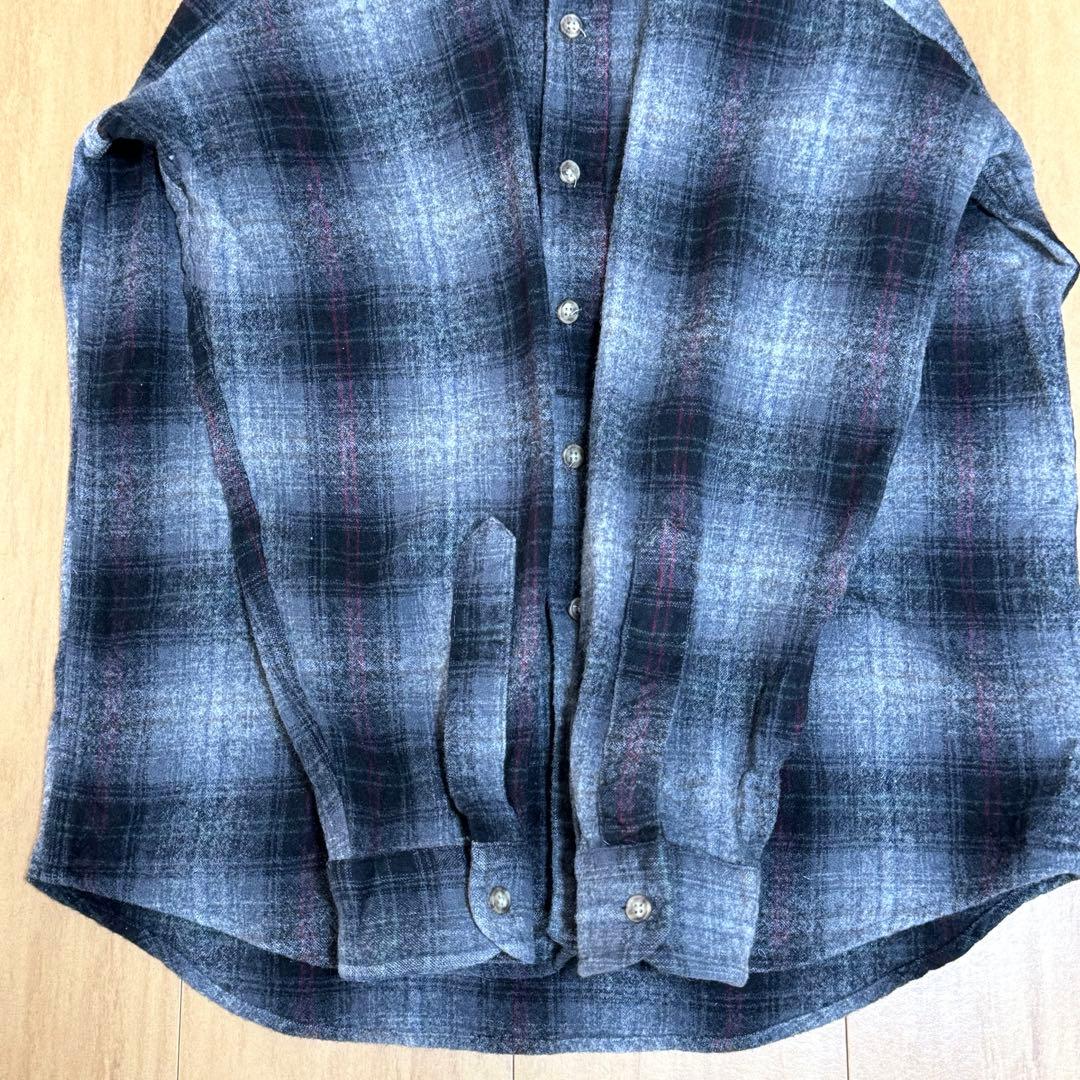 Pendleton USA製 オンブレチェック ウールシャツ オンブレシャツ