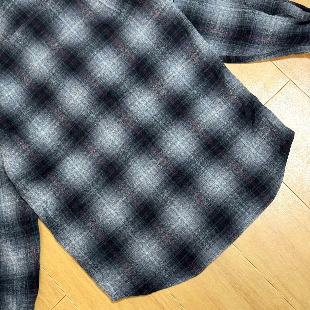 Pendleton USA製 オンブレチェック ウールシャツ オンブレシャツ