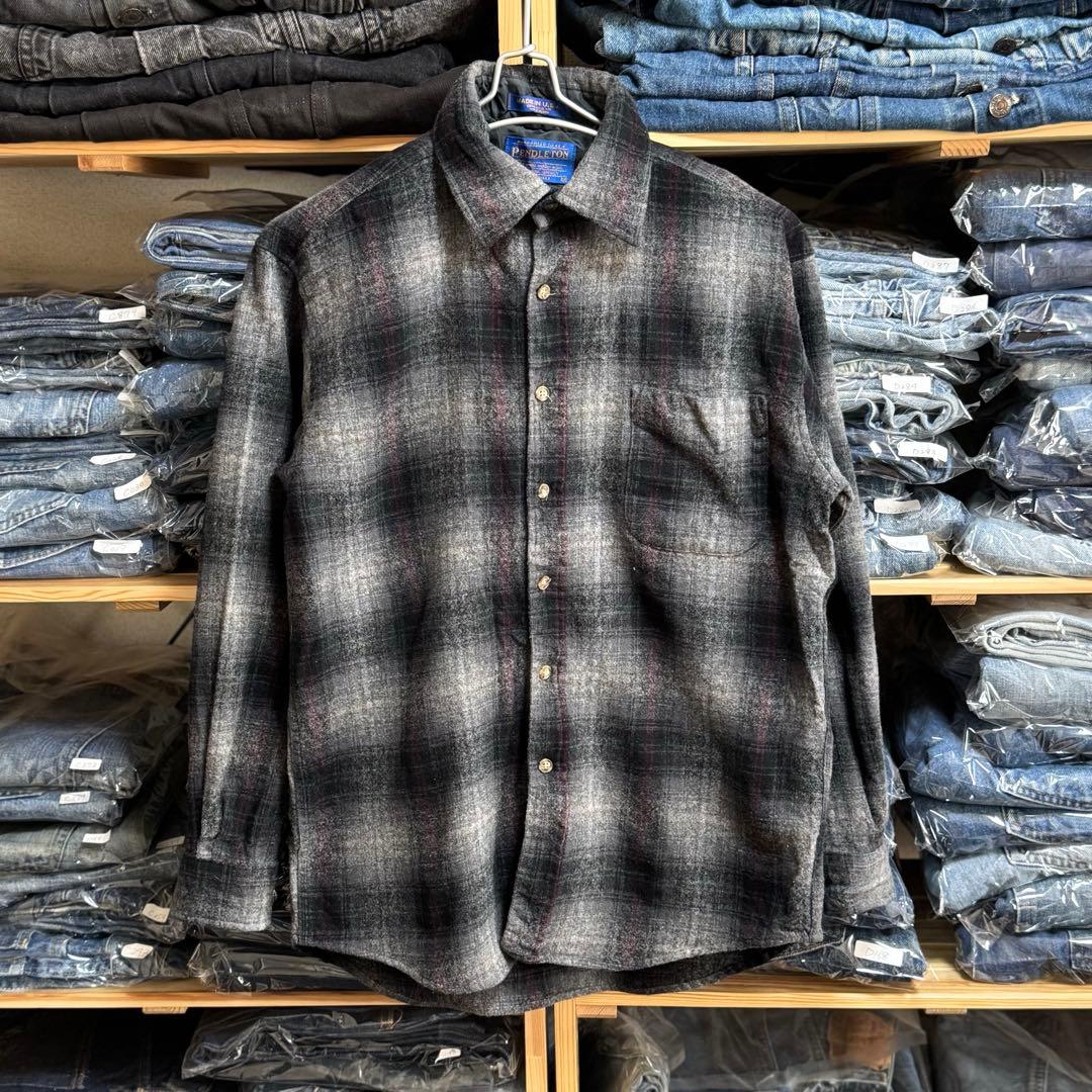 Pendleton USA製 オンブレチェック ウールシャツ オンブレシャツ