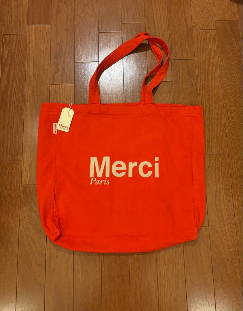 新品Merci Paris トートバッグ オレンジ