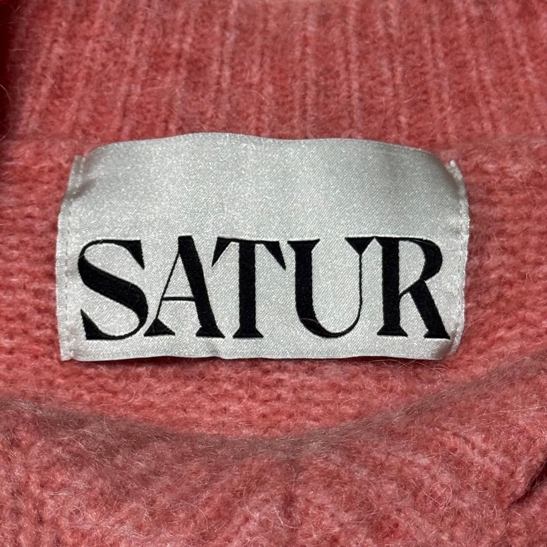 トップス SATUR ESSEN TWO-TONE MOHAIRPULLOVER KNIT