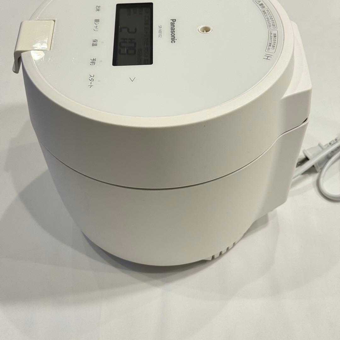 【美品】パナソニック炊飯器5合圧力IH SR-NB102-W ダイヤモンド竈釜