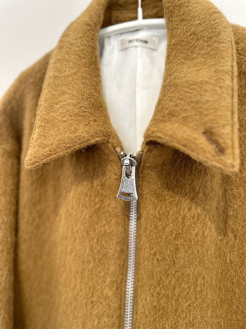 INTERIM ダブルフェイス ヘアリー アルパカ ウール スポーツジャケット