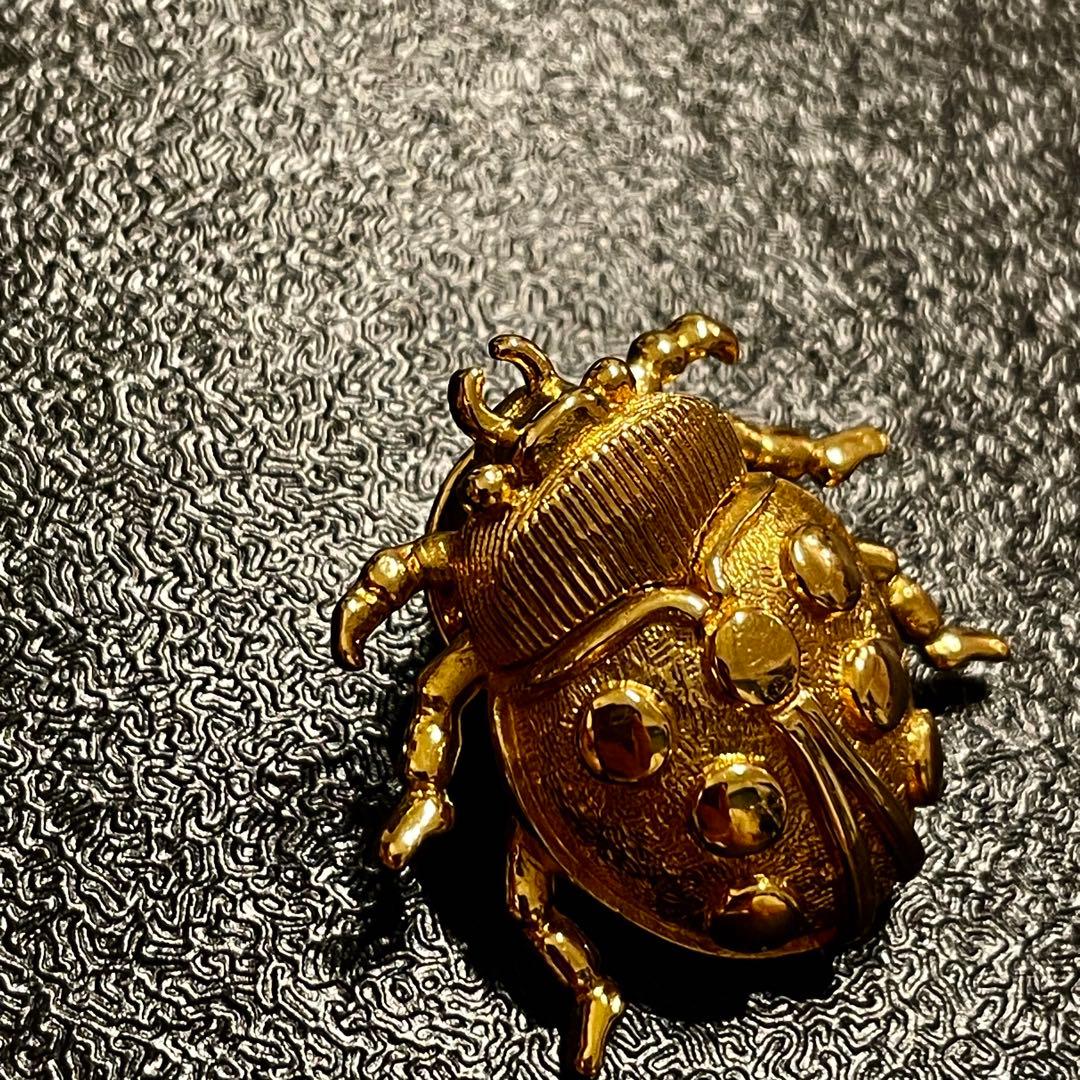 ドイツ製　Dior ディオール　てんとう虫　ブローチ　昆虫
