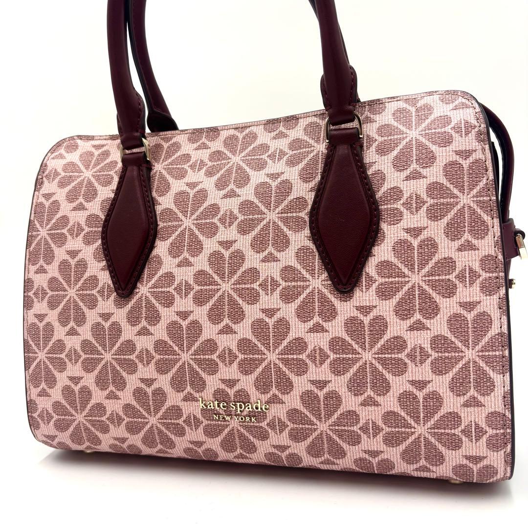 ま*ゆ様 最終価格✨美品✨Kate Spade 花柄 pvc レザー ジャガード