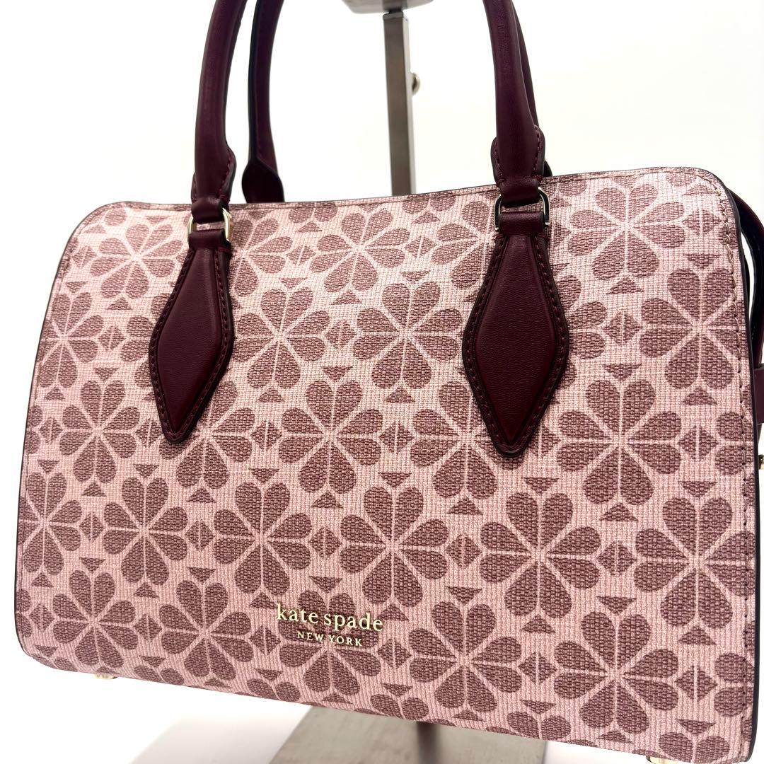 ま*ゆ様 最終価格✨美品✨Kate Spade 花柄 pvc レザー ジャガード