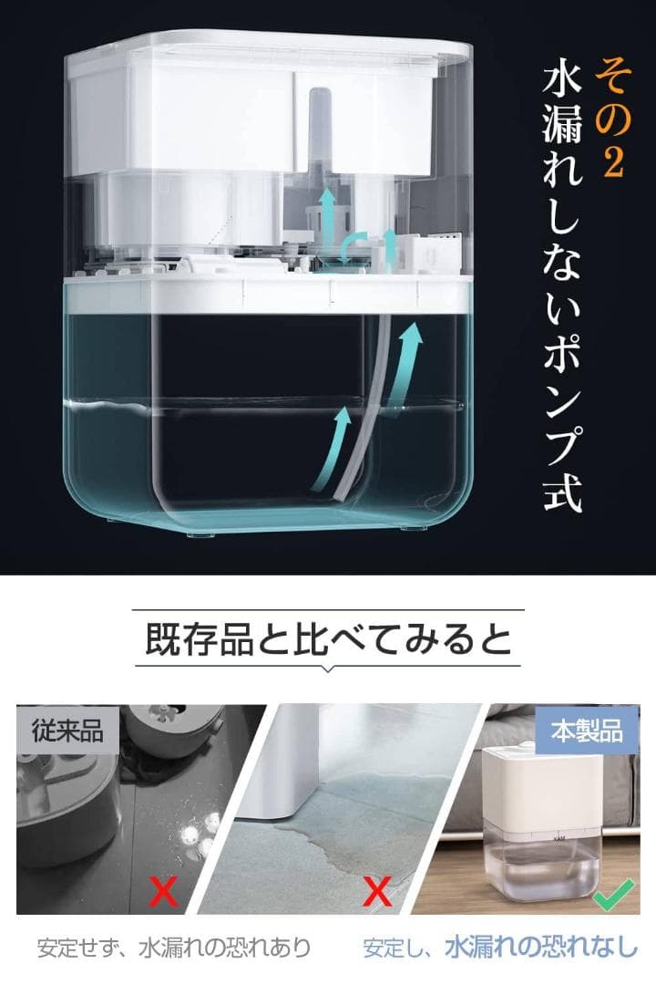 加熱式ハイブリッド加湿器 ポンプ式 しっかり加湿