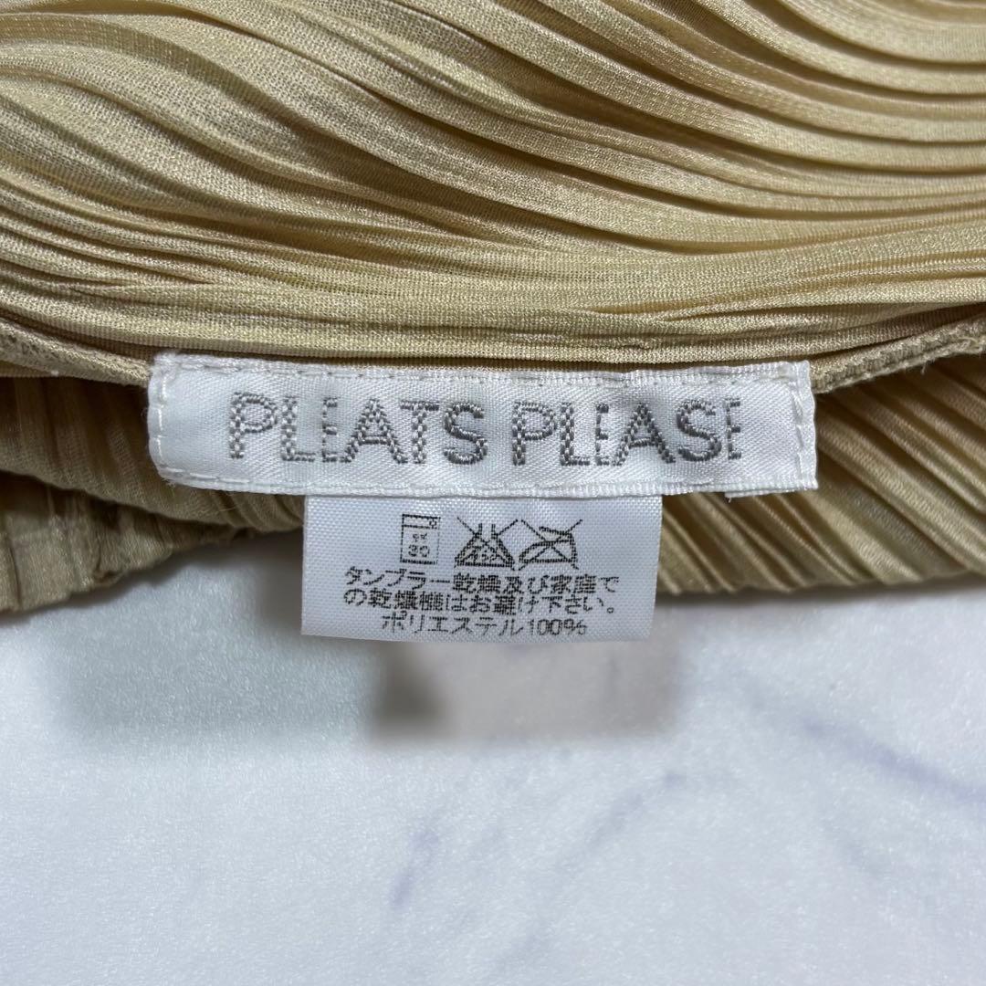 プリーツプリーズ イッセイミヤケ 長袖シャツ ベージュ サイズ4